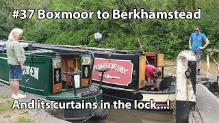 #37 Boxmoor to Berkhamstead. A busy stretch with locks, train crash sites & curtains in the lock!