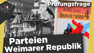Parteien der Weimarer Republik - Reichstagswahlen 1919/20 - Parteien der Weimarer Republik erklärt!