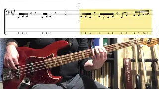 Rage Against The Machine - Fistful Of Steel ( Bass Cover Tab in Video )