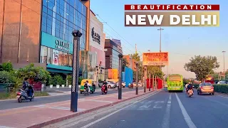 Delhi Magical Transformation - Lajpat Nagar to Ashram Flyover Beautification of Roads and Footpath