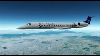 Flying the unreleased E145!....Mexico City(MMMX) - Los Angeles(KLAX) GeoFS Timelapse