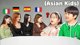 Asian Kids meet Europeans for the first time!!