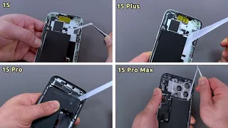 One video to show you iPhone 15 all series teardown comparison from APLONG