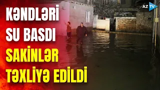 Azərbaycanda bu əraziləri sel basdı: suyun hündürlüyü 1.5 metrə yüksəlib