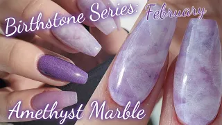 Birthstone Series: February ~ Polished Amethyst Marble with Dip Powder