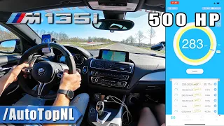 BMW M135i F20 500HP on AUTOBAHN [NO SPEED LIMIT] by AutoTopNL