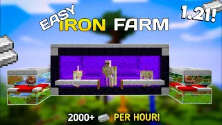 Minecraft Iron Farm 1.20+ / Portal Iron Farm Tutorial - 2000+  Per Hour !