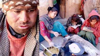 dharme brother daughter cooking & reading || having bread ||