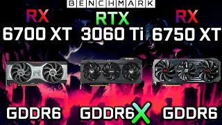 RX 6700 XT vs RTX 3060 Ti GDDR6X vs RX 6750 XT / Test in 7 Games / Benchmark / QHD