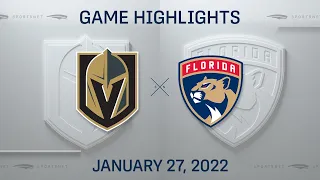 NHL Highlights | Golden Knights vs. Panthers - Jan. 27, 2022