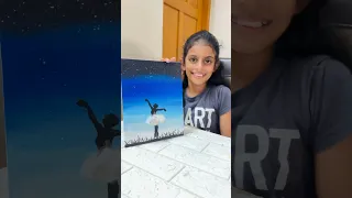 Canvas painting 🖼️ #minhwacuties #richelcraft #dancinggirl #ytshorts #5minutecrafts #mycraft #diy