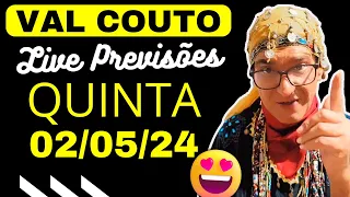 VAL COUTO PREVISÕES LIVE QUINTA 02/05/24 🔮 #valcouto #previsões