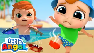 Hot and Cold On The Beach | Opposites Song | Little Angel Kids Songs
