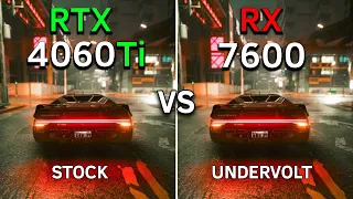 RTX 4060 Ti vs RX 7600 (Undervolt) | Test In 12 Games at 1080p | 2023