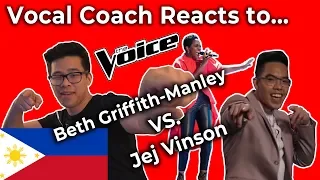 Vocal Coach Reacts to Beth Griffith-Manley and Jej Vinson "Jealous" - The Voice Battles 2019!