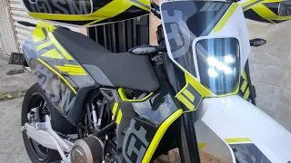 La luz led Costo 1Millon 😱 Husqvarna 701 SuperMoto 💲