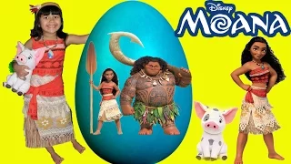 Disney Princess Moana IRL Biggest Surprise Egg Opening Part 2 Moana Toys Giant Egg Surprise