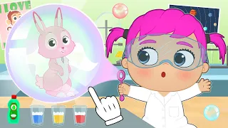 BABIES ALEX AND LILY 🛁💥 Learn how to make Bubbles That Don't Pop! 👩‍🔬🌈 Science for kids