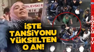 Taksim'deki İsrail Protestosuna Çok Sert Müdahale! Polis Genç Kıza Tokat Attı