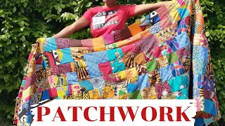 CHUTES DE TISSUS-COMMENT RÉALISER UN PATCHWORK AVEC DU TISSU PAGNE?...VLOG COUTURE ...PRETTY IRO