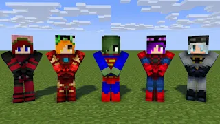 MONSTER SCHOOL : WALKER DANCE MEME SUPER HERO MONSTER GIRLS - MINECRAFT ANIMATION