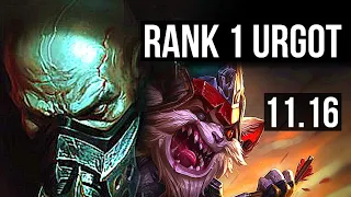 URGOT vs KLED (TOP) | Rank 1 Urgot, 5/0/3, Rank 18 | NA Challenger | v11.16