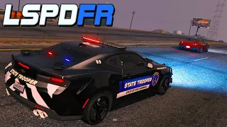 State trooper takes on intense pursuit - GTA 5 LSPDFR