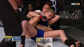 Paige VanZant vs Michelle Waterson Fight CHOKE OUT Rear Naked Submission Round 1 UFC Fight Night HD