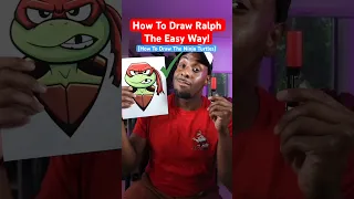 How To Draw Ninja Turtles | Easy Way! 🐢 Raphael #shorts #tmnt #mutantmayhem