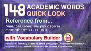 148 Academic Words Quick Look Ref from "Amanda Burden: How public spaces make cities work, TED Talk"