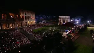 Pope Francis prays moving Way of Cross composed by students in Colosseum