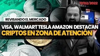 🔴 Apertura 17.02.22 Acciones Visa, Walmart, Tesla y Amazon destacan | Trading