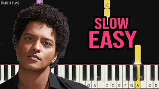 Bruno Mars - Just The Way You Are | SLOW EASY Piano Tutorial by Pianella Piano