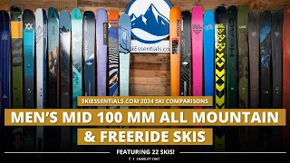2024 Men's Mid-100 mm Freeride Ski Comparison with SkiEssentials.com