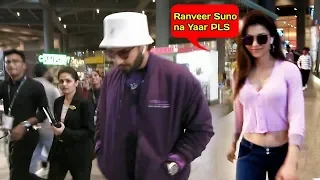 SHOCKING !Ranveer Singh IGNORES Urvashi Rautela BADLY at Airport |Check OUt why??