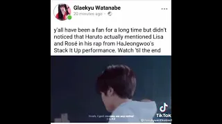 haruto mentioned rosé and lisa on his rap y'all watch this ! #kpop