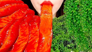 바다포도 불닭연어회 먹방 ASMR SEA GRAPES SPICY SALMON SASHIMI MUKBANG EATING SOUNDS | ZOEY ASMR