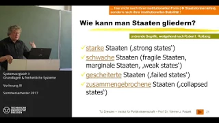 Staatlichkeit und Demokratien im Vergleich - 3/12 - Prof. Dr. Werner J. Patzelt