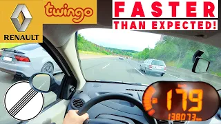 2009 RENAULT TWINGO 1.2 TOPSPEED 58PS / 179 Km/h❗️ON GERMAN AUTOBAHN ⚠️ HONKED BY UNFRIENDLY RENAULT