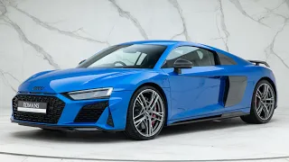 2021 Audi R8 V10 Performance Carbon Black - Ara Blue - Walkaround & Interior [4K]