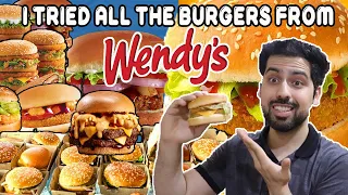 Tried All The BURGERS From Wendy’s || Entire Burger Menu Order