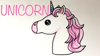 Unicorn Emoji drawing easy/How to draw a cute unicorn emoji /unicorn emoji