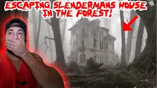 ESCAPING SLENDER MANS HOUSE IN THE WOODS! *I CAUGHT HIM ON CAMERA* | MOE SARGI