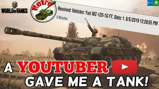 A YOUTUBER GAVE ME A TANK ||  Yazi WZ-120-1G FT || World of Tanks: Mercenaries