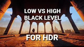 LG OLED BLACK LEVEL LOW VS HIGH  IS BETTER FOR 4K HDR GAMING? LG CX, C9, BX, B9 - AC VALHALLA
