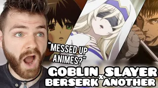 First Time Reacting to "ANOTHER x GOBLIN SLAYER x BERSERK Openings (1-2)" | New Anime Fan!