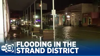 Nicholas floods streets in Strand District in Galveston