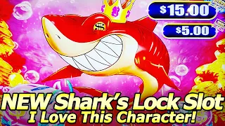 NEW Shark's Lock Slot - Love This Character! Features, Re-Spin and Free Games at Yaamava Casino!