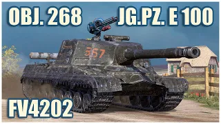 FV4202, Object 268 & Jg.Pz. E 100 • WoT Blitz Gameplay