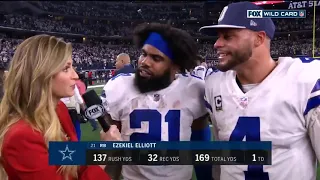 Ezekiel Elliot & Dak Prescott Postgame Interview - NFC Wildcard Seahawks @ Cowboys